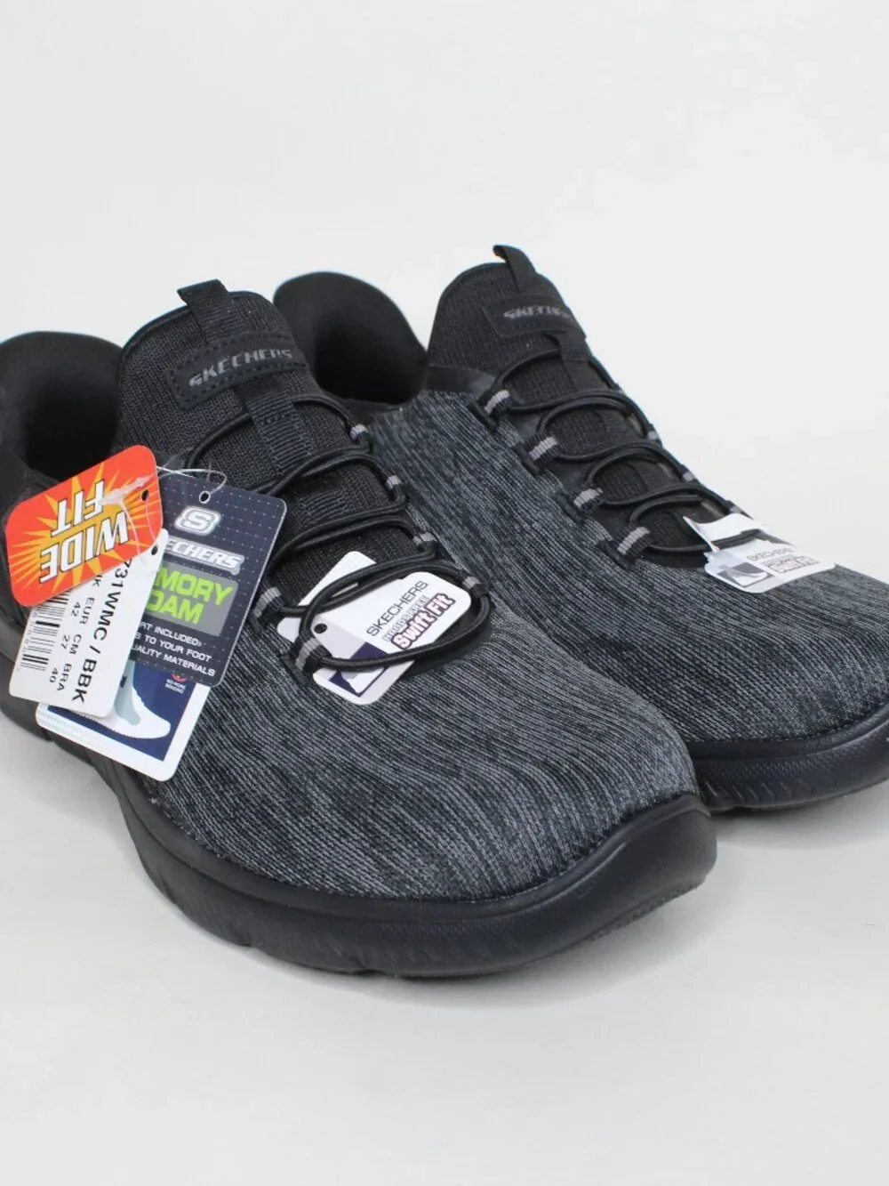 Skechers Hands Free Slip-ins Black Athletic Shoes Size 9.5 W New